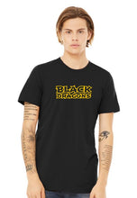 Black Dragons Words Design Bella Canvas Ringspun Cotton Tee