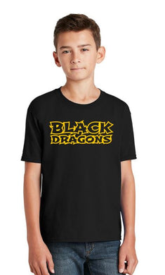 Black Dragons Words Design Gildan Youth T-Shirt