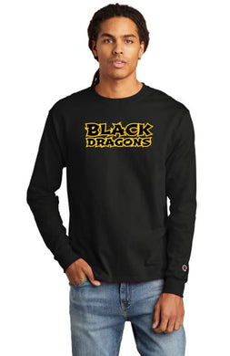 Black Dragons Words Champion - Long Sleeve T-Shirt