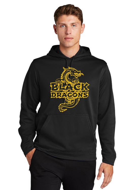 Black Dragons Performance Wicking Fleece Hoodie