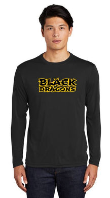 Black Dragons Words Cooling Performance Long Sleeve T-Shirt