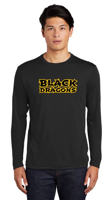 Black Dragons Words Cooling Performance Long Sleeve T-Shirt