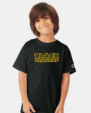 Black Dragons Words Champion Youth T-Shirt
