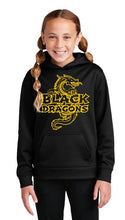 Black Dragons Performance Wicking Fleece Youth Hoodie