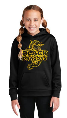 Black Dragons Performance Wicking Fleece Youth Hoodie