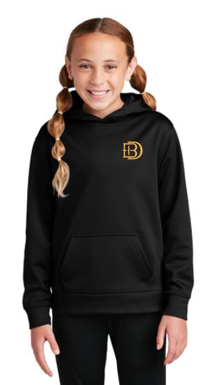 Black Dragons No Mercy Performance Wicking Fleece Youth Hoodie