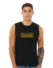 Black Dragons Words Mens Bella Canvas - Jersey Muscle Tank