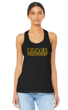 Black Dragons Words Bella Canvas Women’s Jersey Racerback Tank