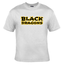 Black Dragons Words Design Bella Canvas Ringspun Cotton Tee