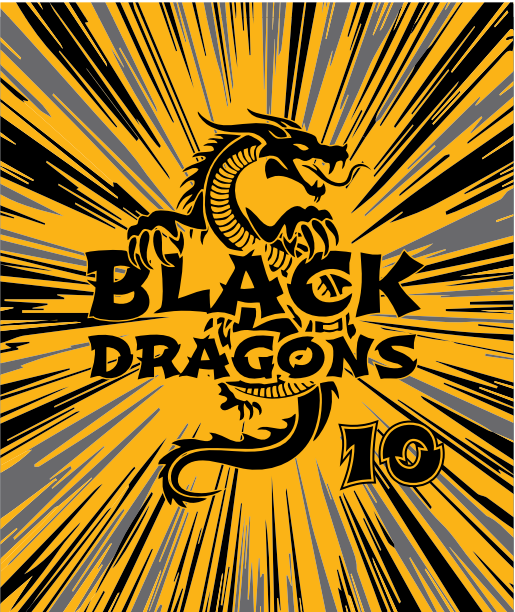 Black Dragons - Sublimated Microfleece Team Blanket