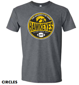Iowa Hawkeyes Circles T- Shirt