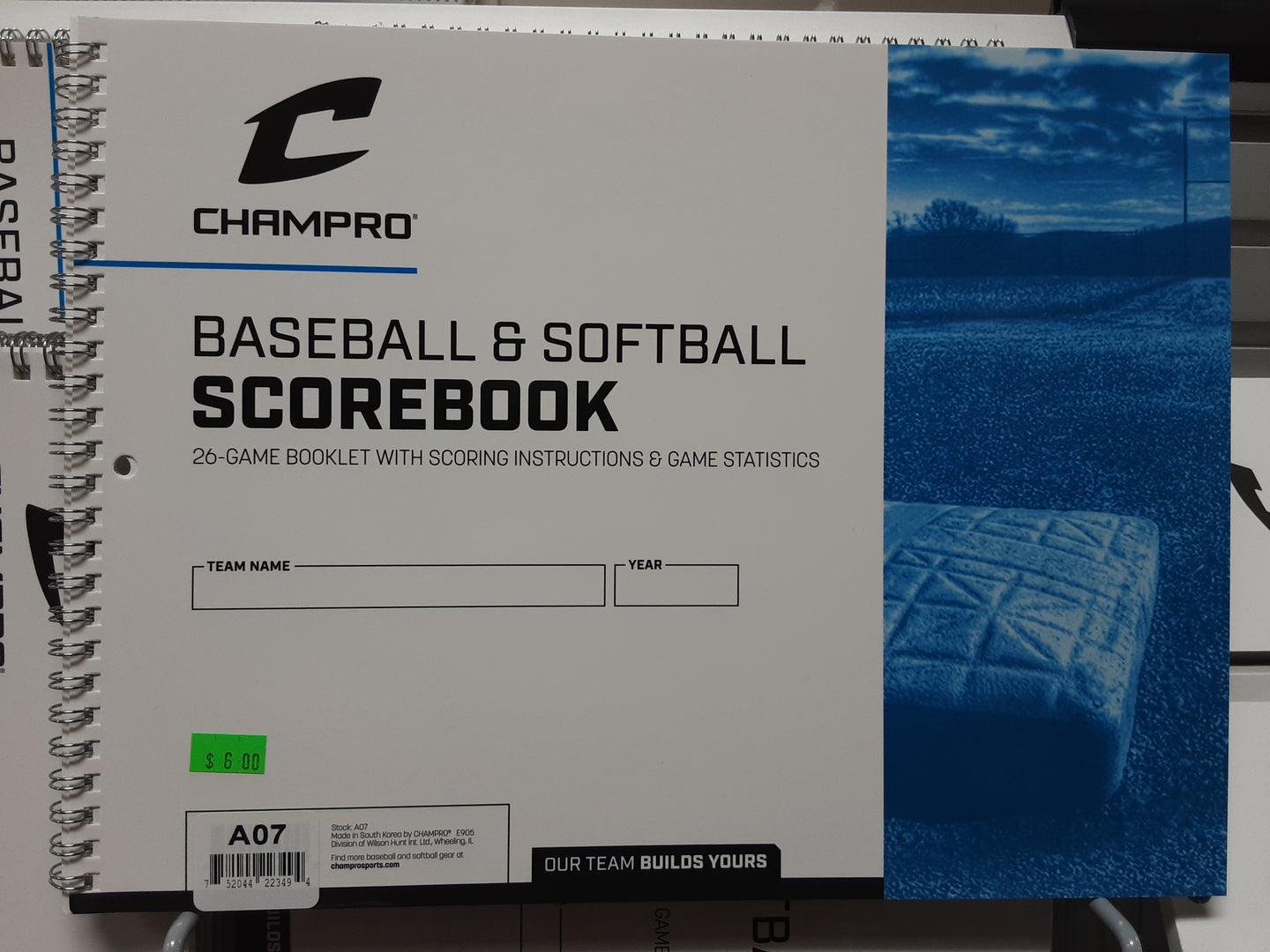 Champro Sports Baseball/Softball Scorebook