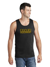 Black Dragons Words Mens Port & Company Core Cotton Tank Top