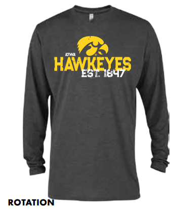 Iowa Hawkeyes Rotation Long Sleeve