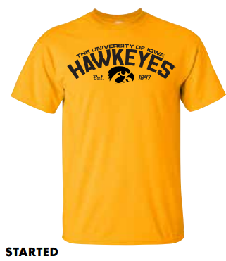Iowa Hawkeyes GD Started T- Shirt