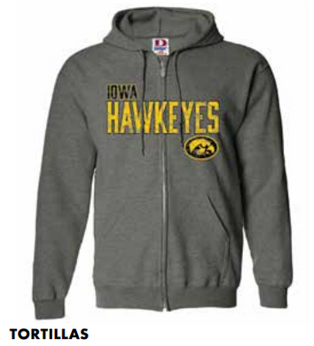 Iowa Hawkeyes Tortillas Full Zip Hoodie